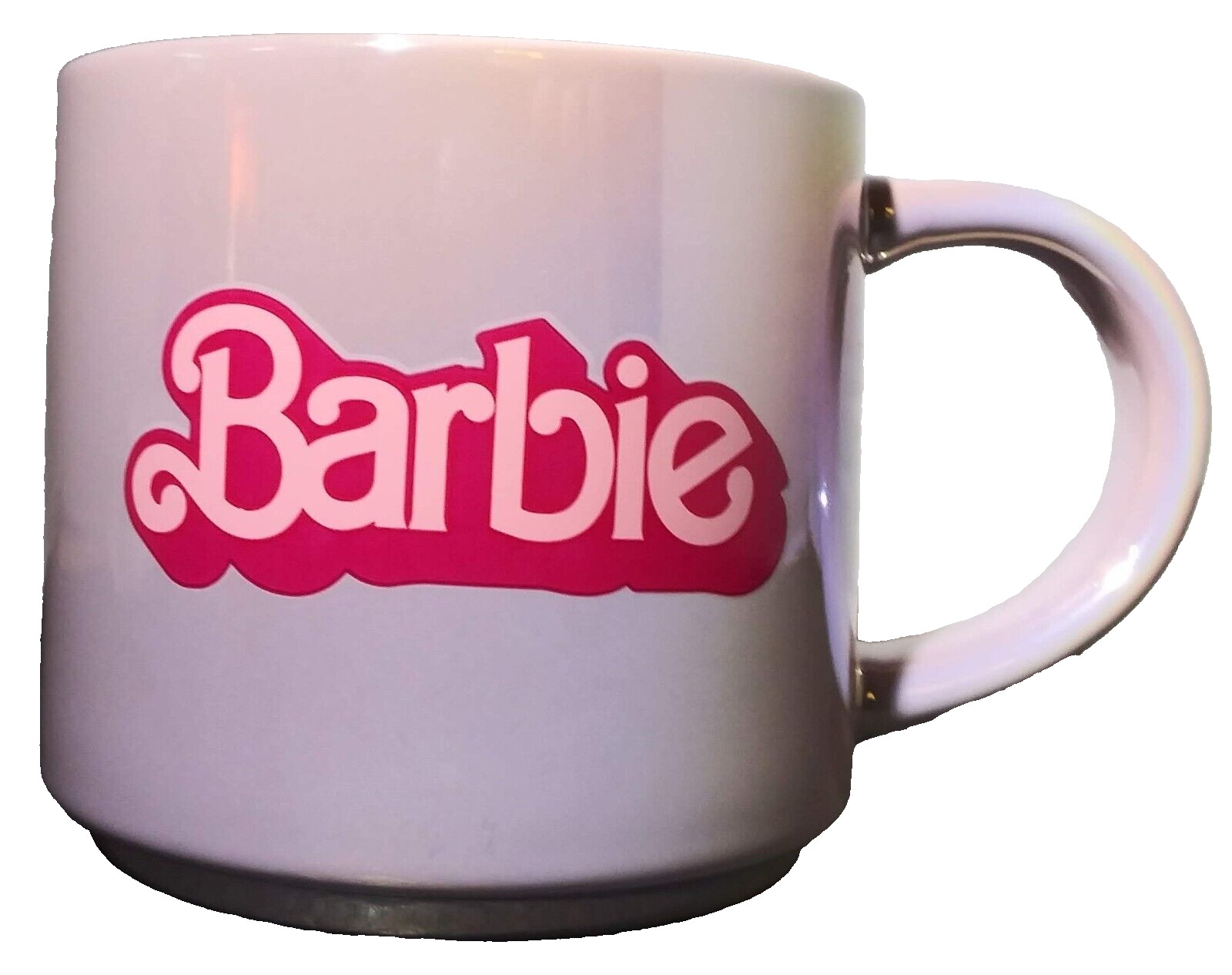 Barbie The Movie 2023 Pink Iridescent Pearl Stoneware Coffee Mug 15 FL OZ Cup