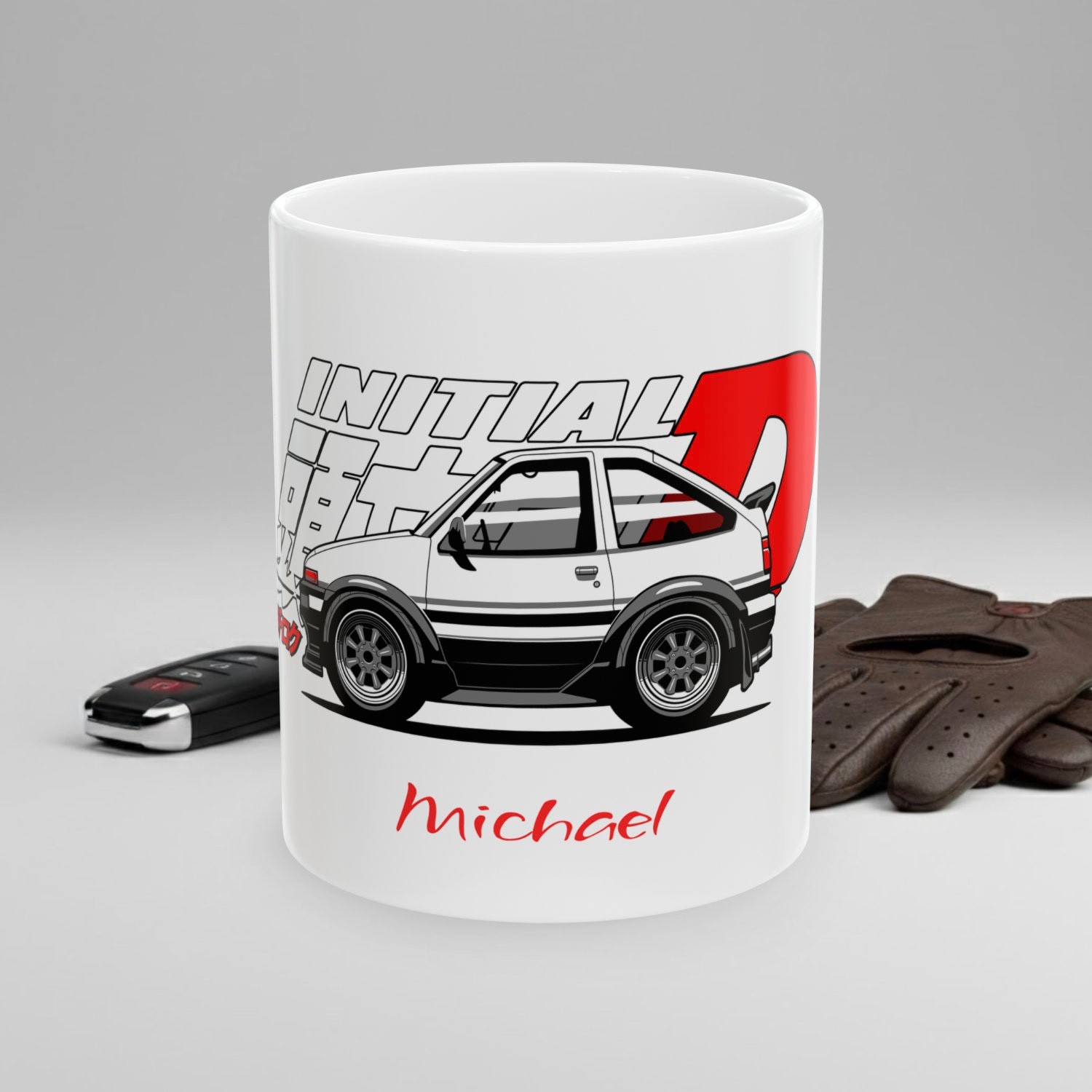 AE86 Hachi-Roku Mug: Personalized Vintage JDM Trueno Sports Car Cup Gift