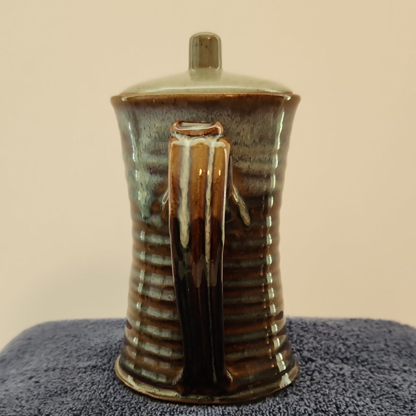 Salvaterra Pottery & Woodworks Ceramic Tankard/Stein With Lid Wheel Thrown
