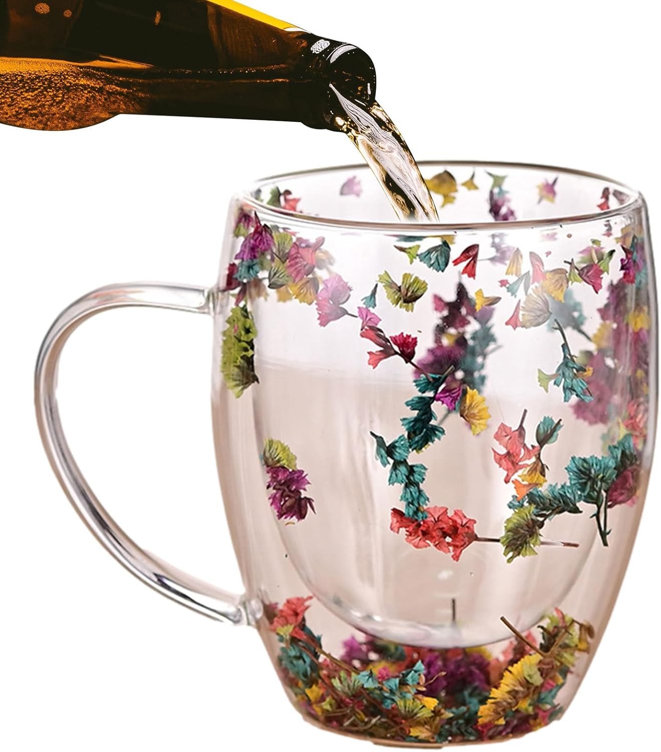 Espresso Cup, 350ml Double Wall Insulated Glass Coffee Mugs