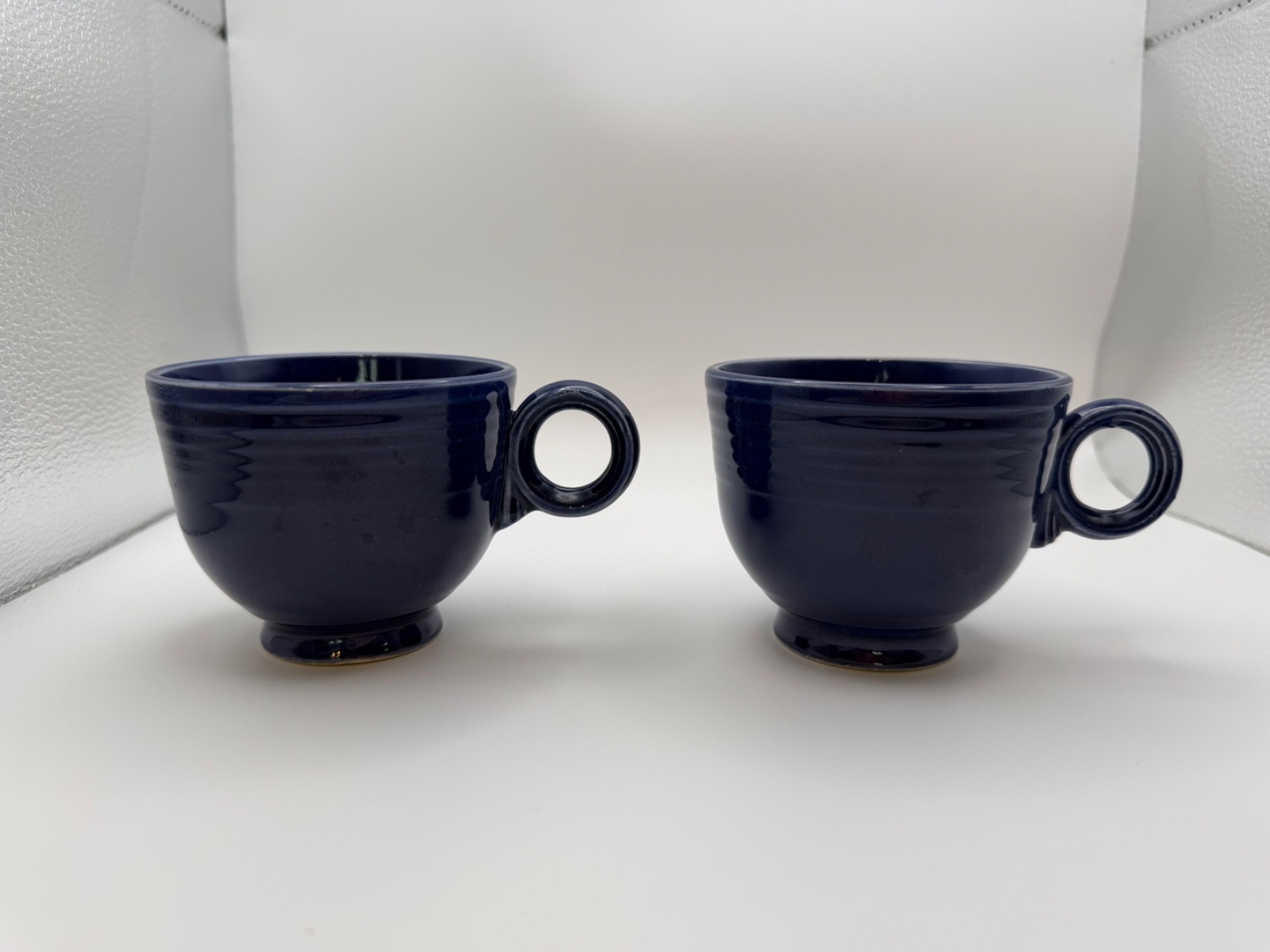 Vintage Fiesta Fiestaware Ring Handle Teacup Footed Cup Lot of 5 Cool Colors HLC
