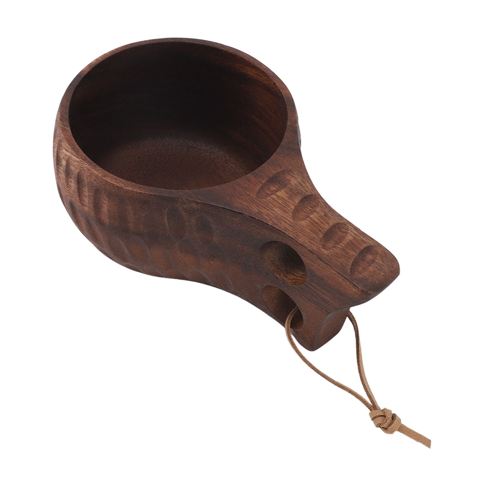 350Ml Wooden Cup With Handle Portable Multifunctional Wooden Cup Drinking Cup