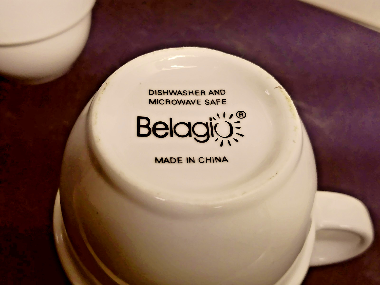 Belagio White Stackable Large Coffee Mugs Set of 5