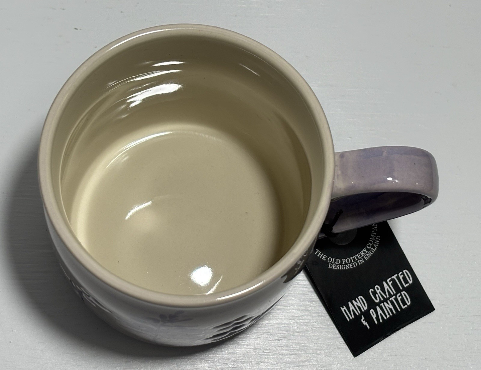 The Old Pottery Spring Flowers Floral 19 Fl Oz Purple Ceramic Coffee Mug Gift