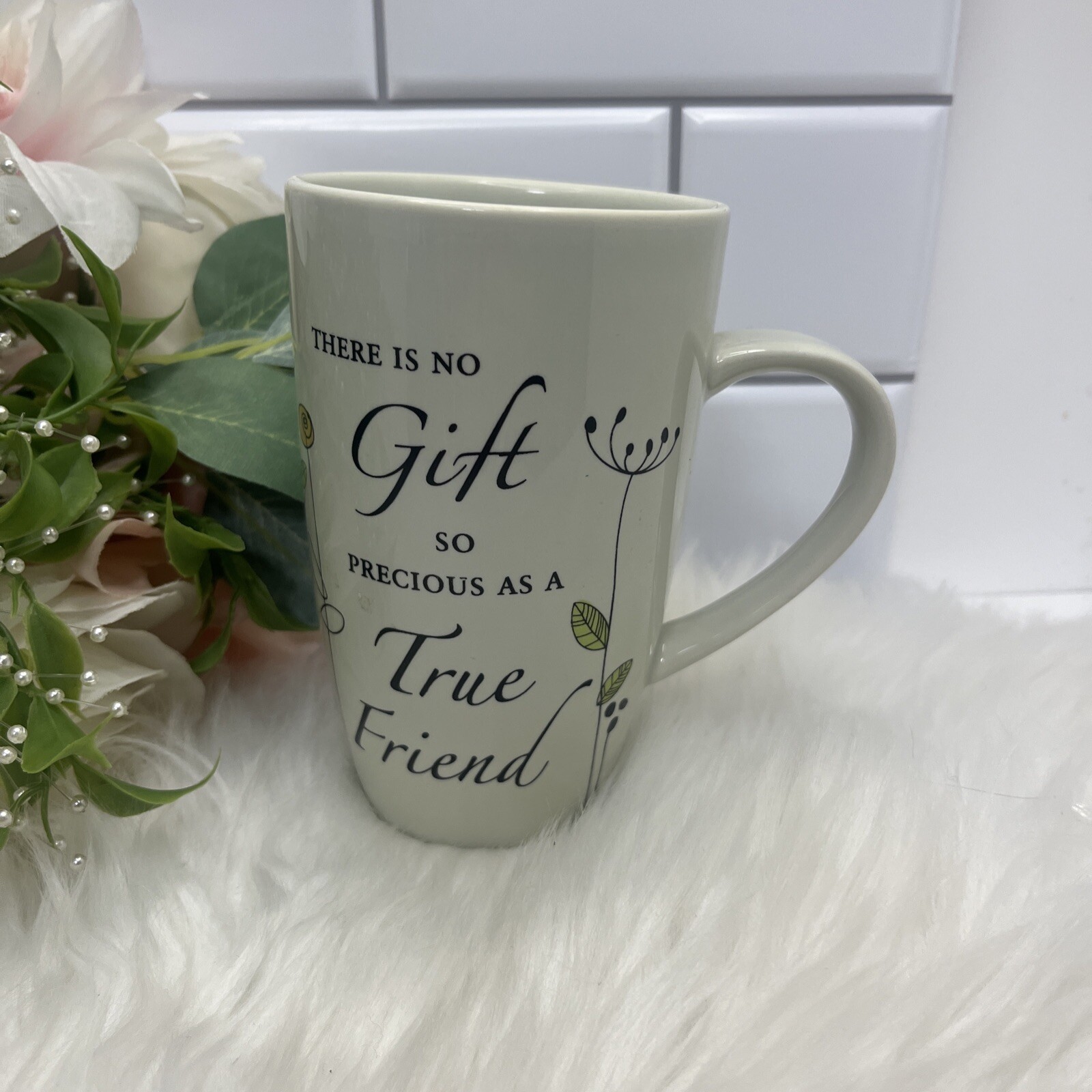 There is no gift so precious as a True Friend 12 oz beige mug
