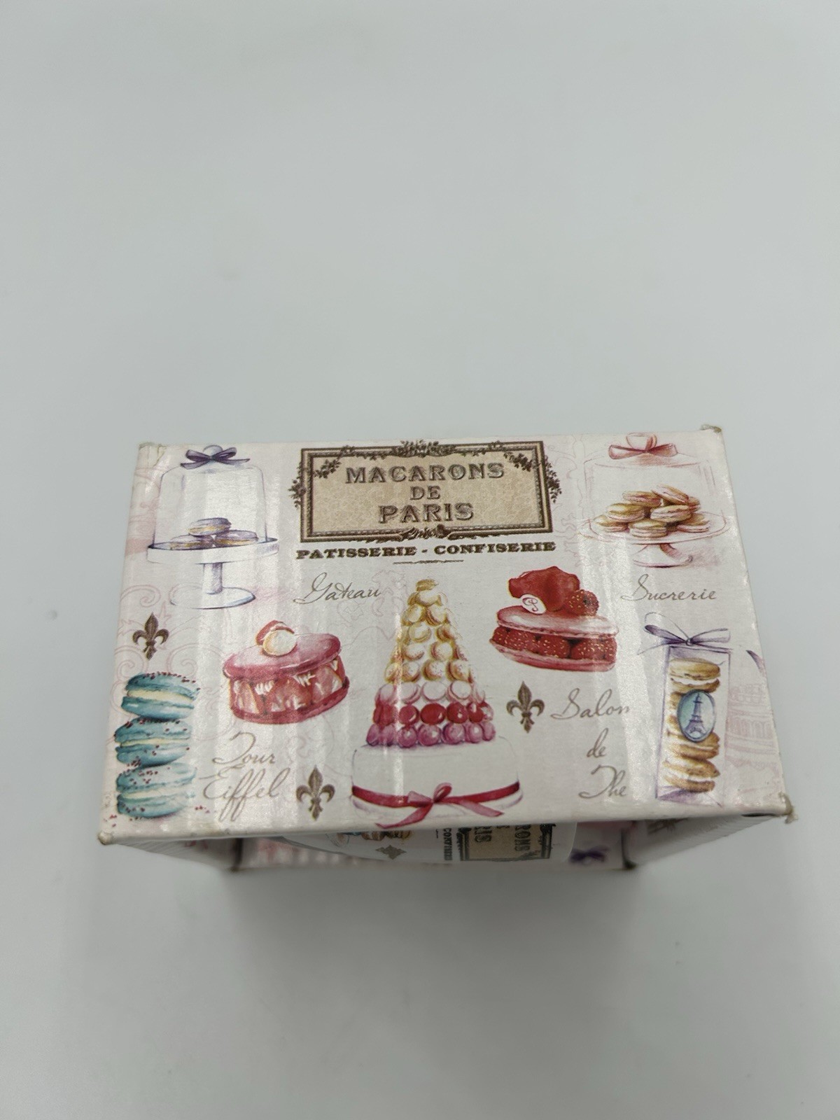 Macarons de Paris Ceramic Coffee Mug Pink Paris Theme with Latte Spoon Set