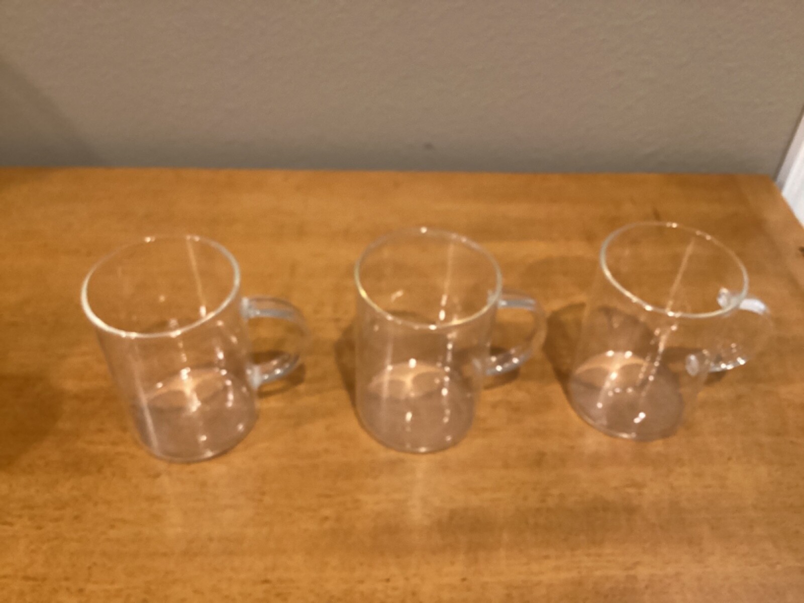 SET OF 3 CLEAR GLASS COFFEE MUGS bodum?