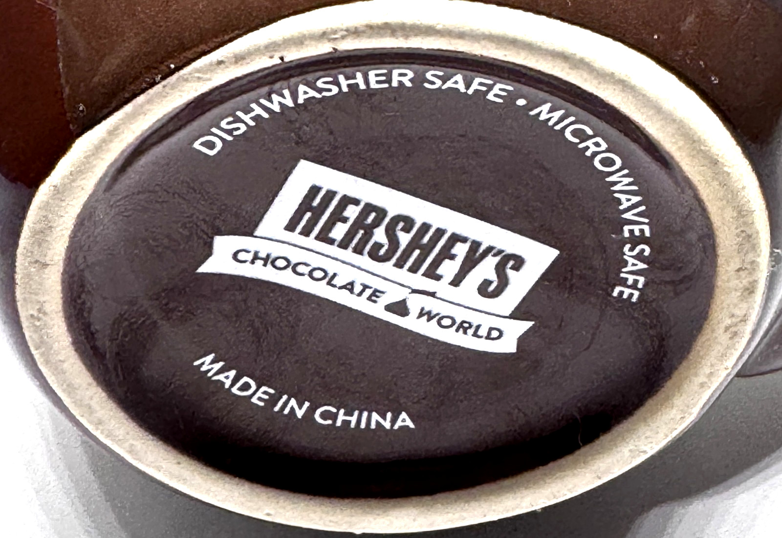 Hershey’s Chocolate World Happy Chocolate Bar Coffee Mug Brown Cute 5″ ☕