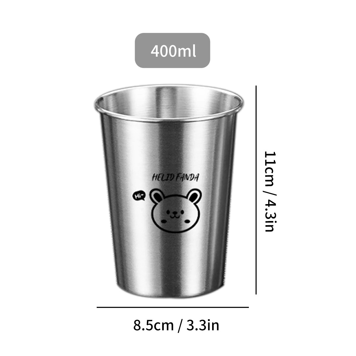 304 Stainless Steel Cup Stackable Metal Tumbler Cups Portable Durable D