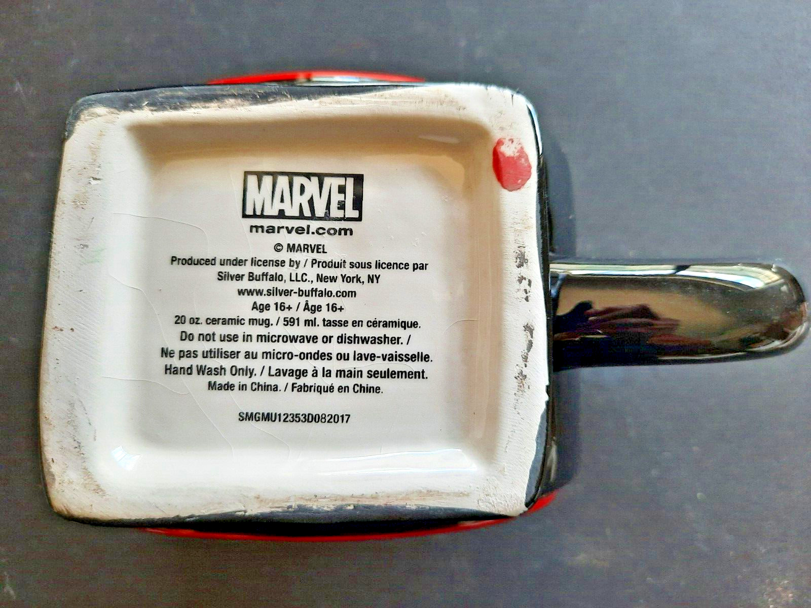 DEADPOOL 20 ounce Marvel Ceramic Black Mug