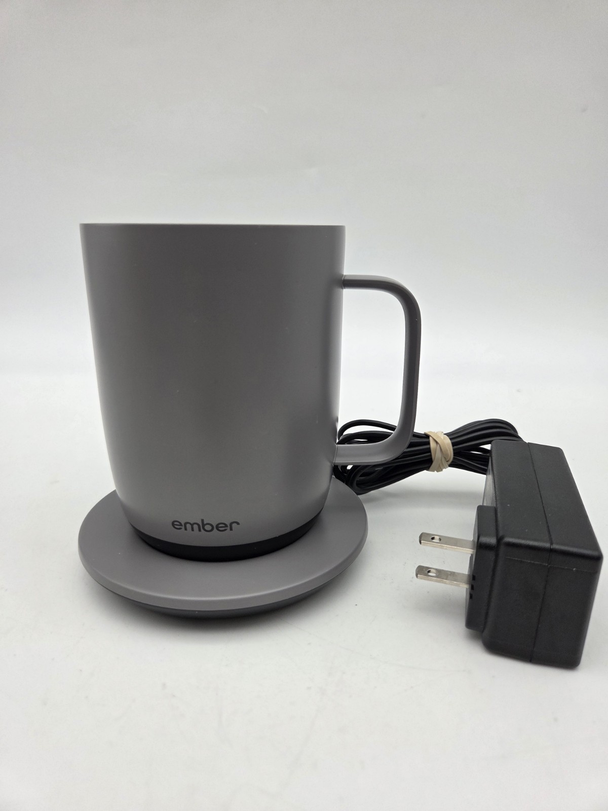Ember Mug Smart Heated Mug 14 oz Gray w/ Charging Base Tested