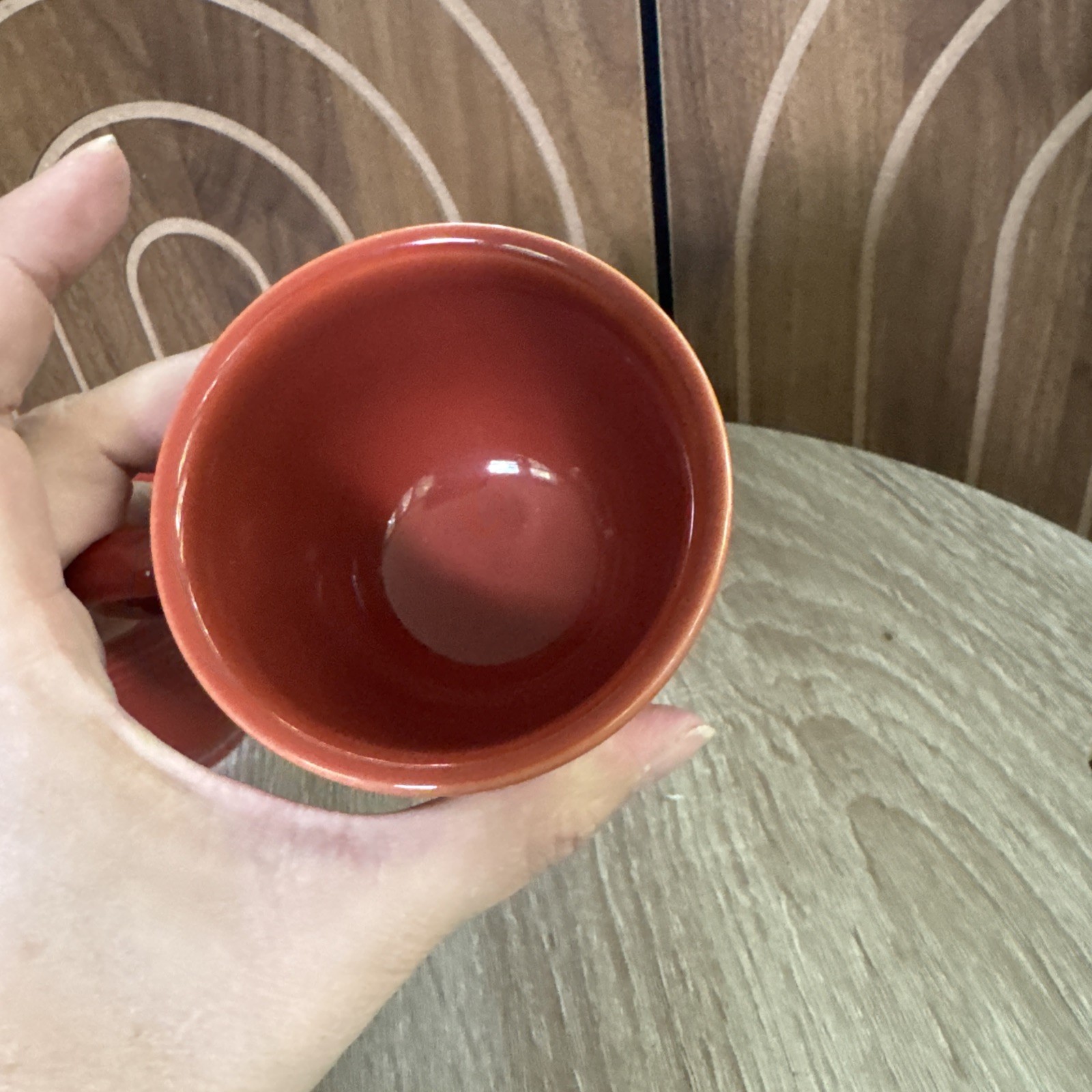 Fiestaware paprika set of 2 retro tea cups