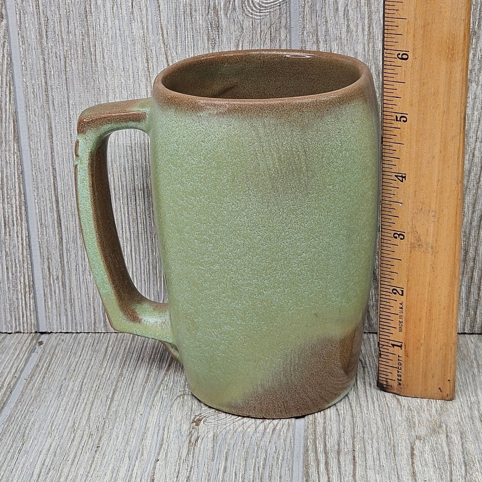 Frankoma 5M Prairie Green Pottery Mug Stein Vintage Mid Century Modern Sapulpa