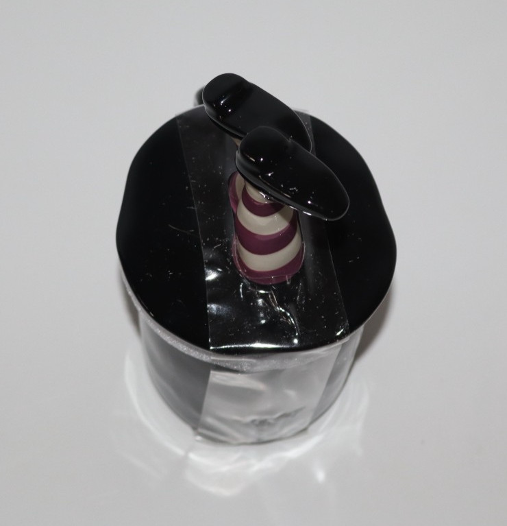 RAE DUNN Drink Up Witches Legs Topper Purple Halloween Black Coffee Mug NEW
