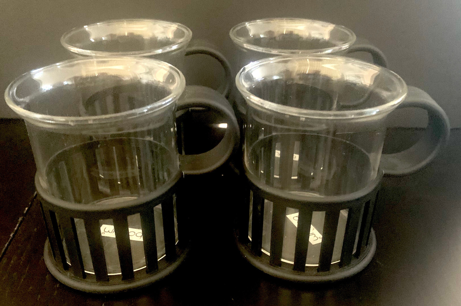 Set Of 4 Bodum Loggia Switzerland 8 Ounce Coffee Mugs