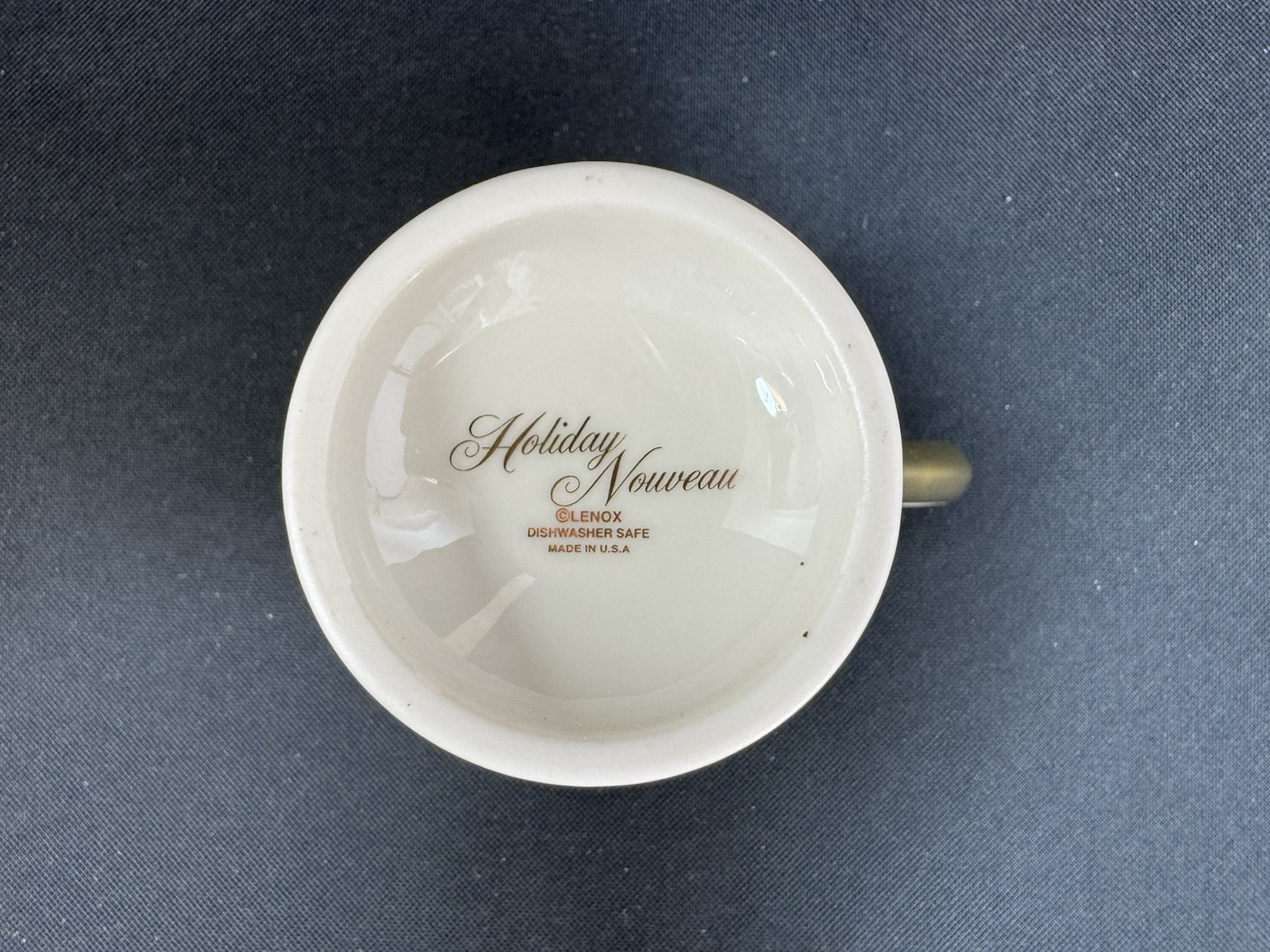 Lenox Holiday Nouveau Gold~Large 4.5″ Accent Mug~1st Quality~USA~Mint~NEW