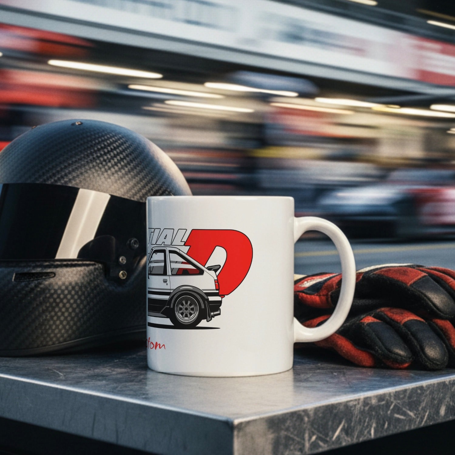 AE86 Hachi-Roku Mug: Personalized Vintage JDM Trueno Sports Car Cup Gift