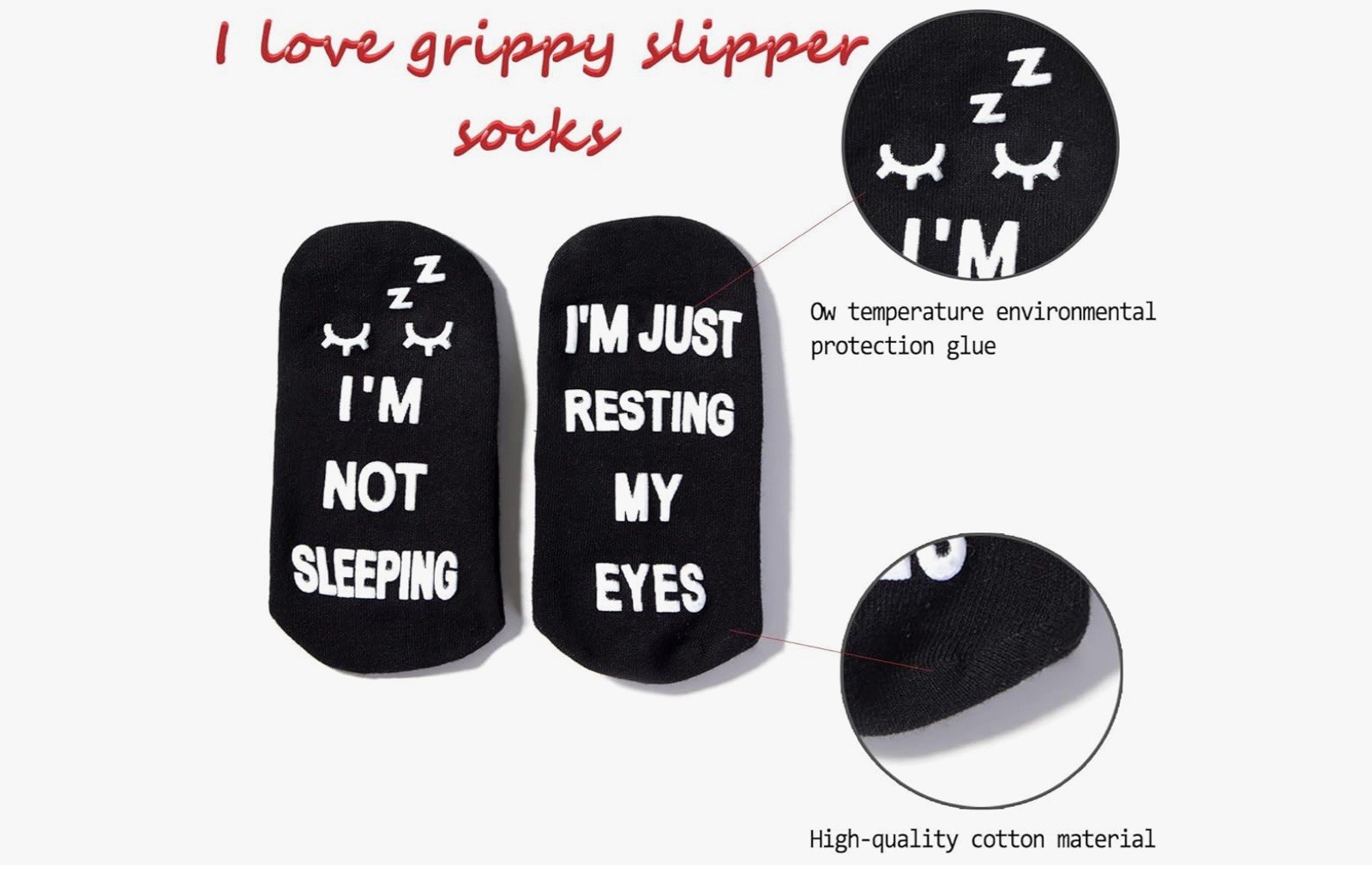 I’m Not Sleeping I’m Just Resting My Eyes Socks For Dad Grandpa Large