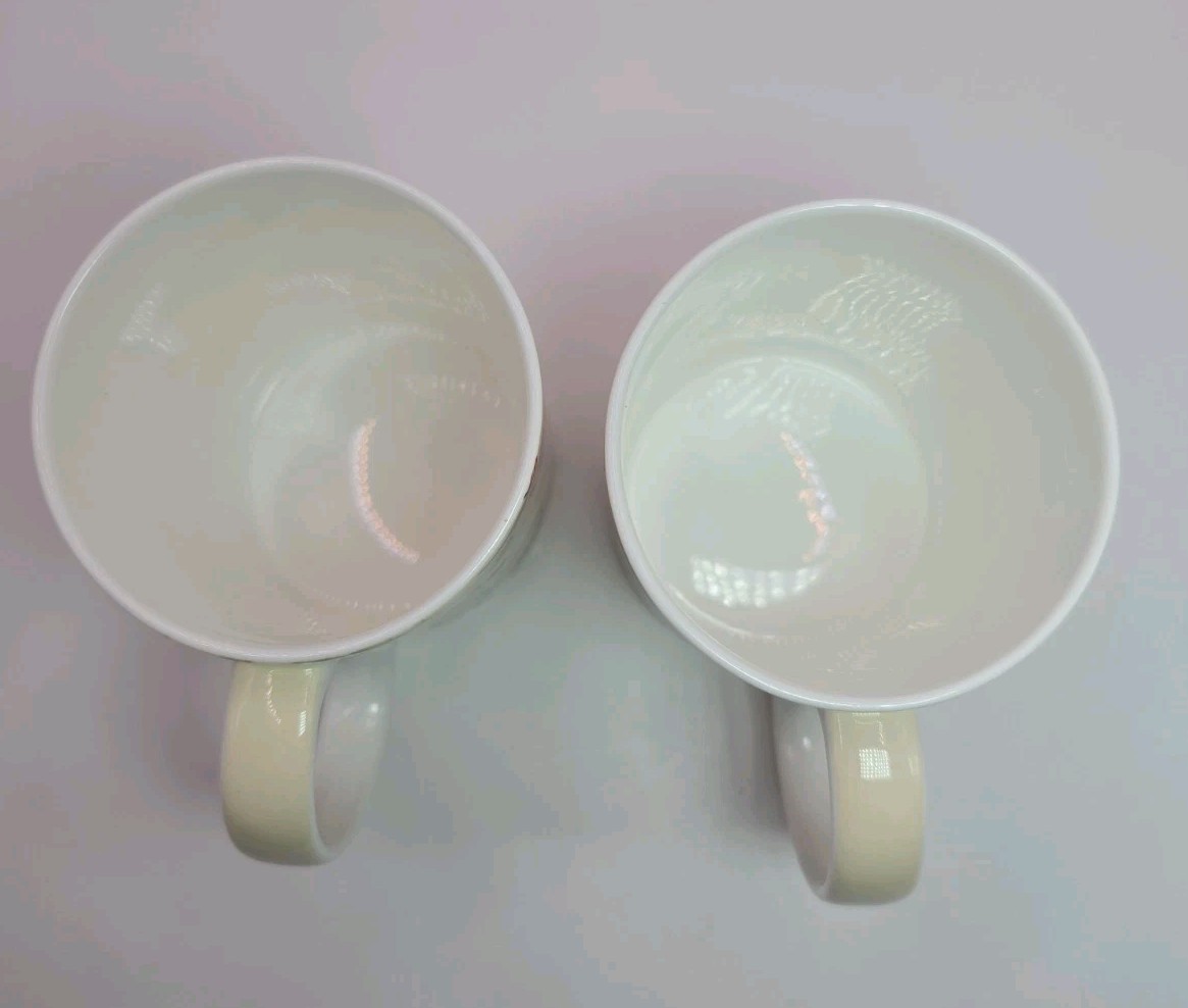 2 Maison d’ Hermine Fine Bone China Birds & Floral Cups 12 oz