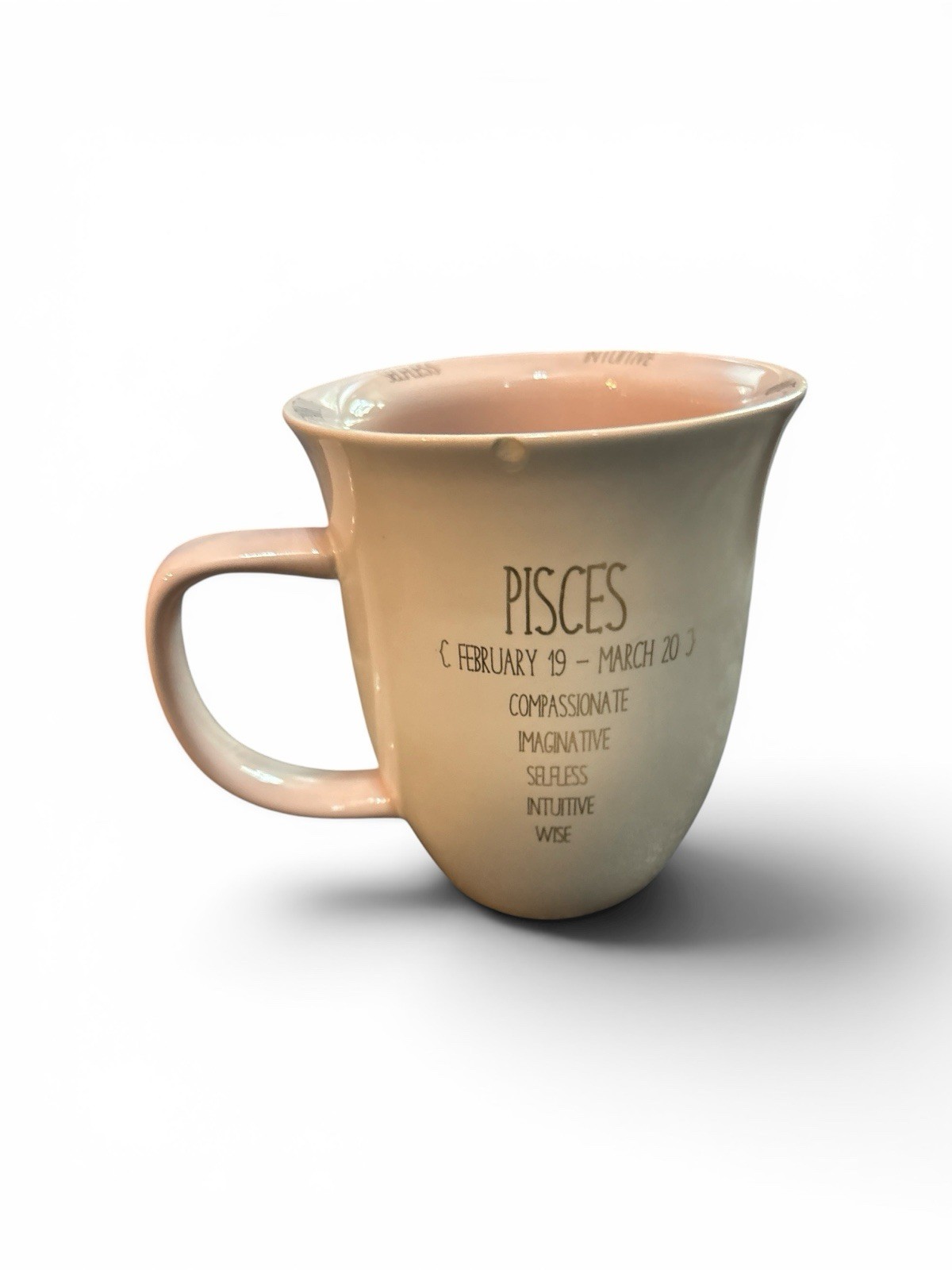 10 Strawberry Street Pisces Zodiac White Ceramic Coffee Mug 11-20 oz Decorated