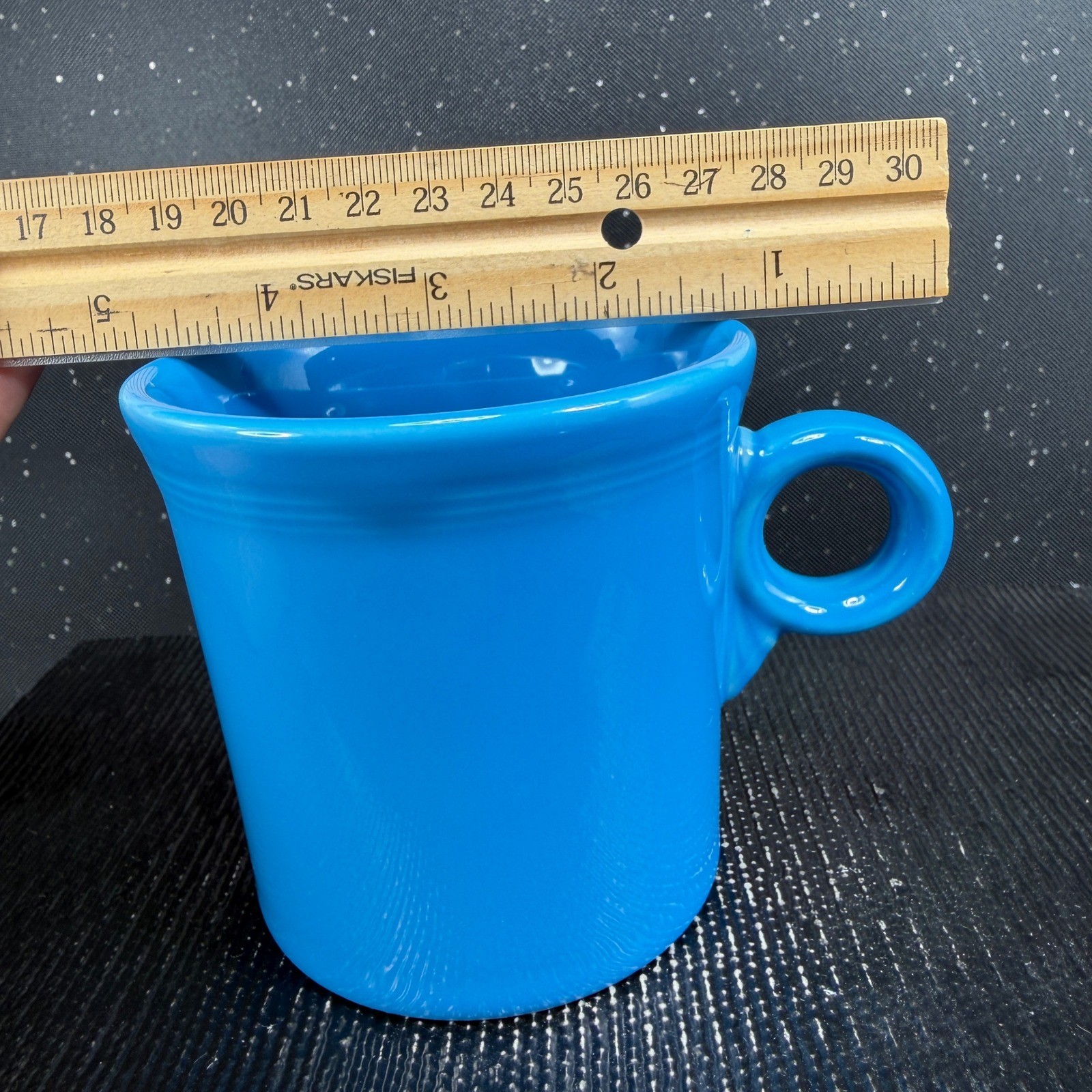 Fiesta Blue Ring Handle Mug Cup Homer Laughlin USA 3.5in Ceramic Coffee Cup