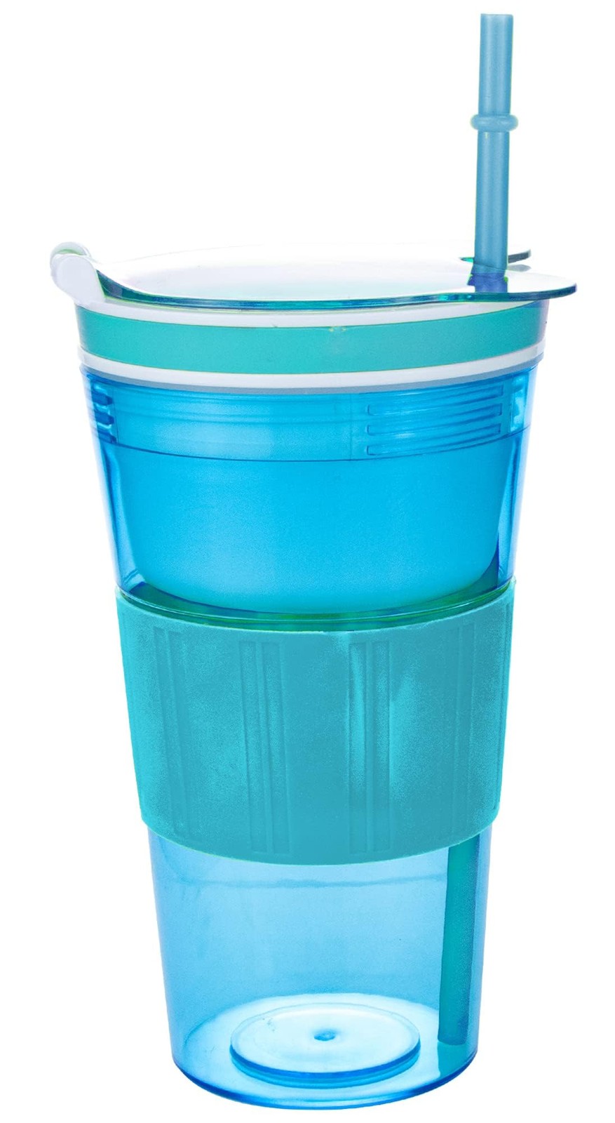 Portable Snack and Drink Cup for Kids and Adults – 16 oz All-in-One Container