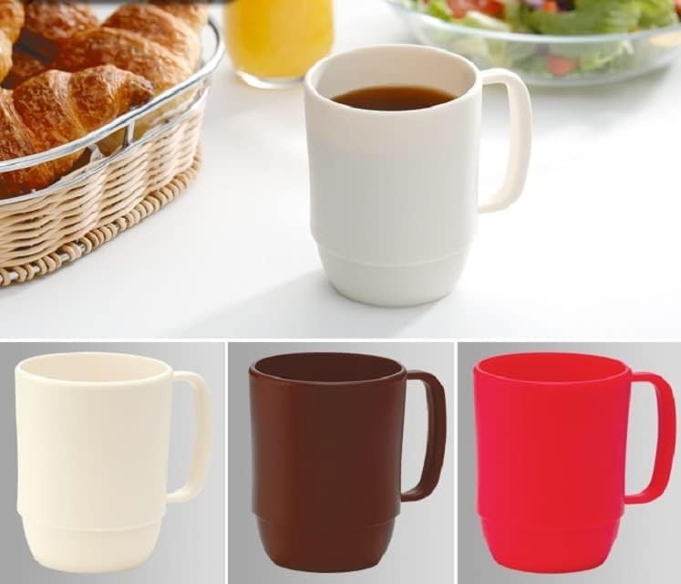 3091, 2 Pack Red Mug Made in Japan, BPA-Unbreakable Microwave & Dishwasher Safe