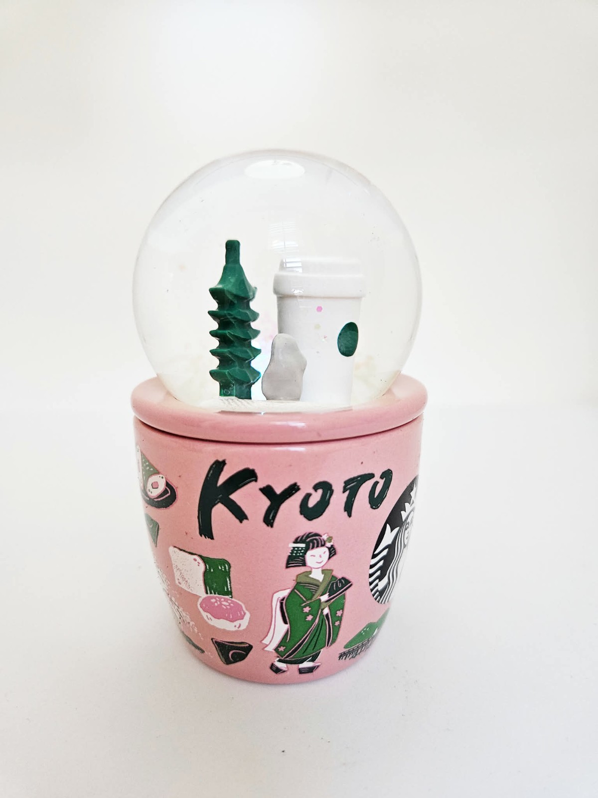 *STARBUCKS* Kyoto Exclusive Collectible Snow Globe Japan Coffee Mug – 3oz – NEW!