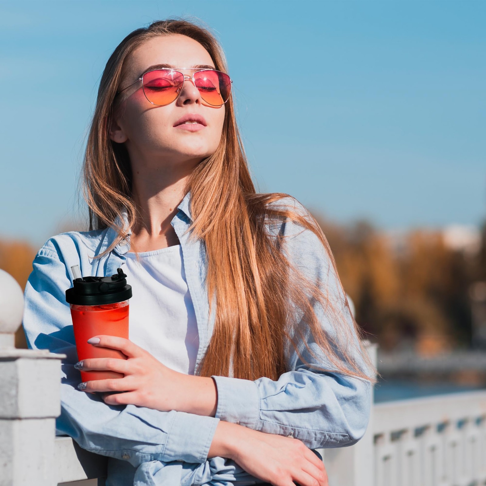 Reusable Boba Cup – 24oz Tritan Boba tumbler with Lid and Straw, BPA Free Lea…
