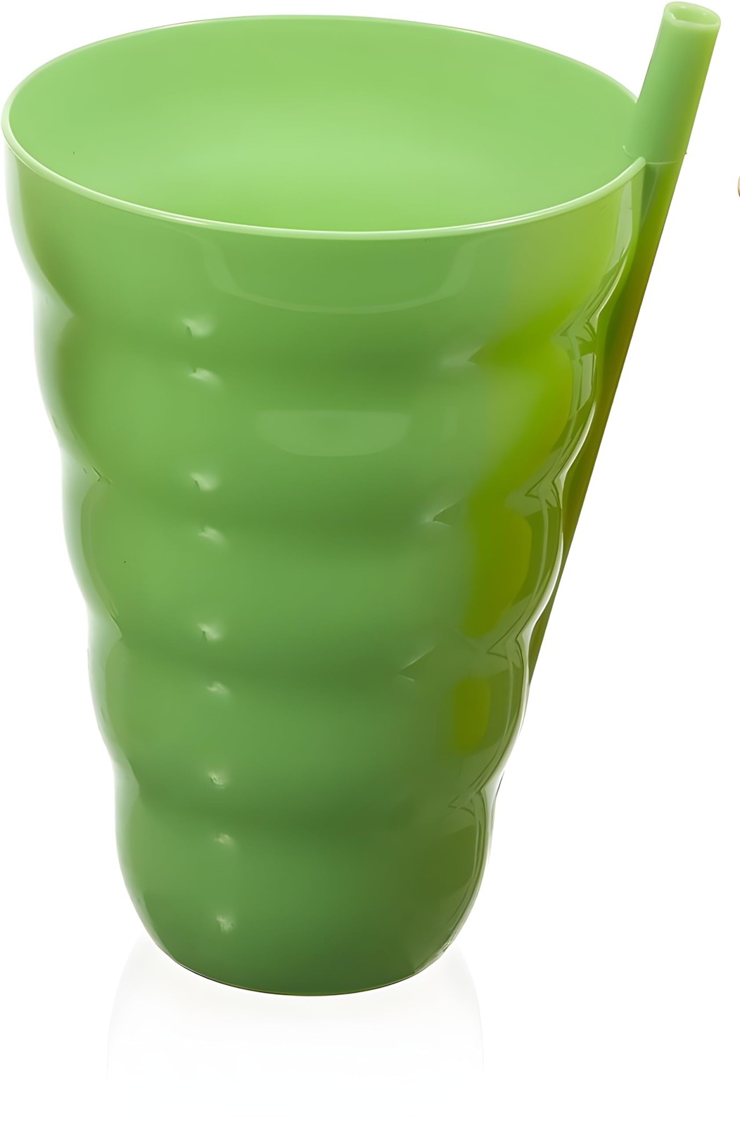 22oz Reusable Plastic Straw Cups, Set of 4 Stackable Tumblers