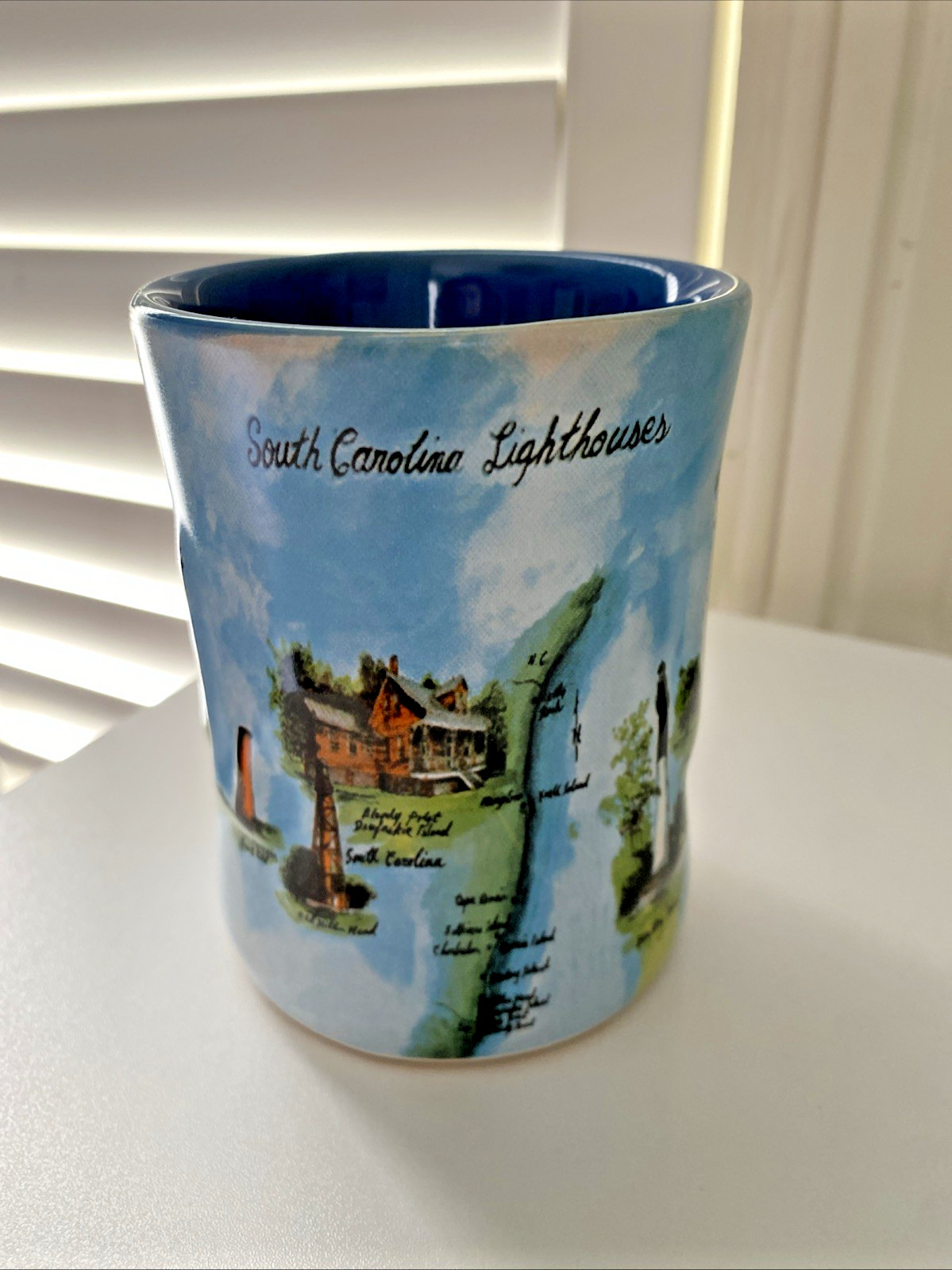 Vintage 3D SOUTH CAROLINA LIGHTHOUSES Mug Cup Coffee Tea