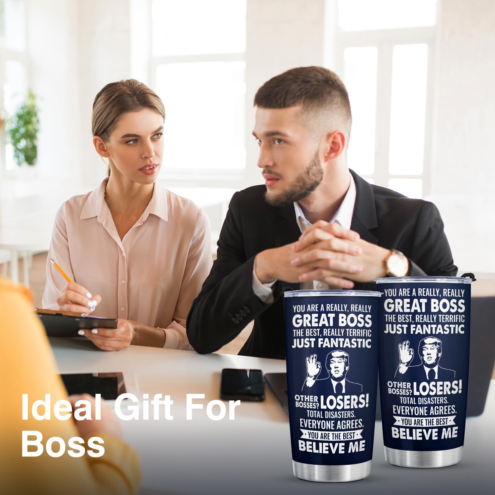 Aurahouse Funny Boss Gifts for Men Women, You’re A Great Boss 20 Oz Tumbler Cup,