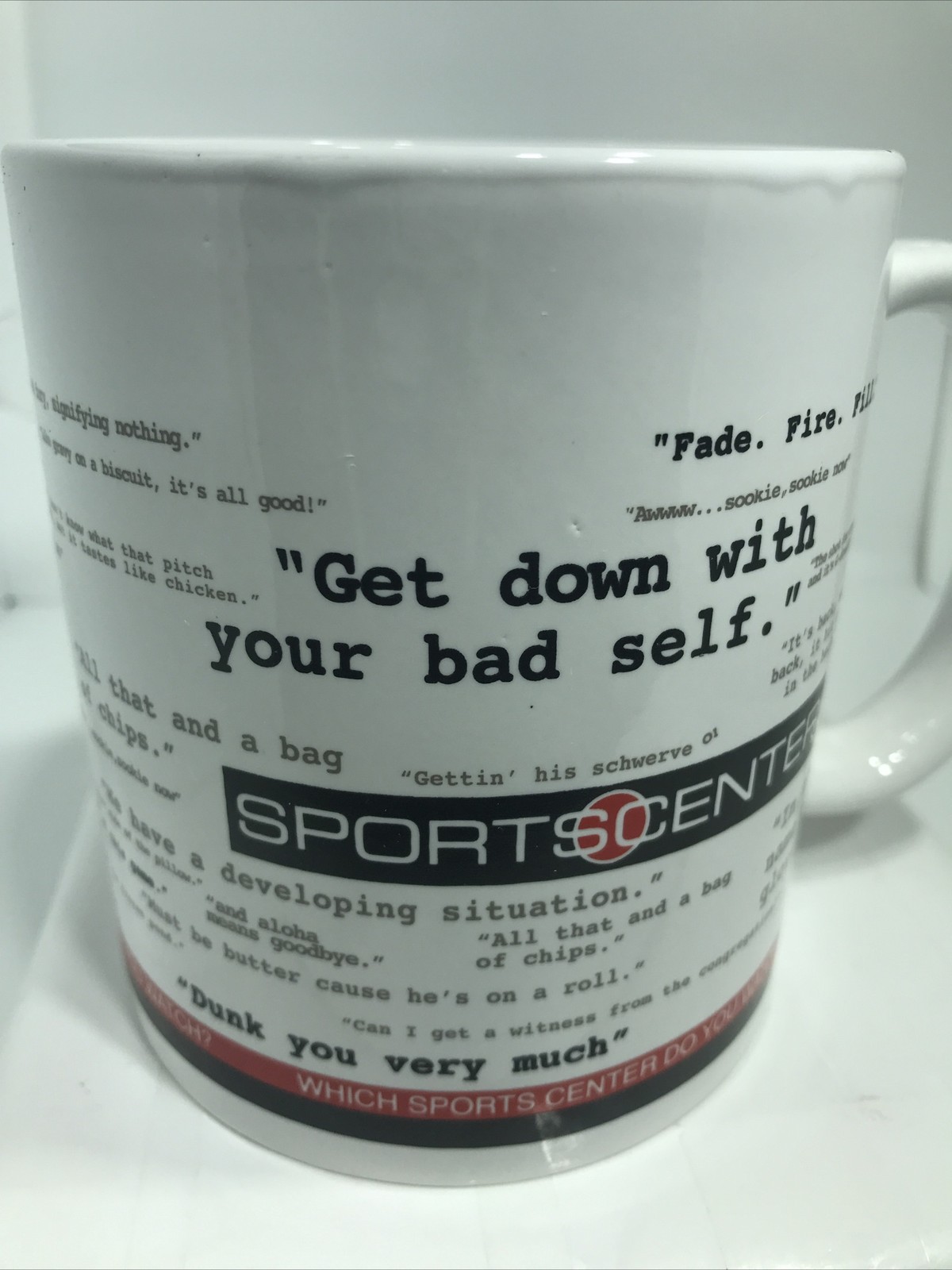 ESPN SPORTS CENTER MUG. ESPN SPORTS CENTER COFFEE MUG. VTG ESPN MUG. B412