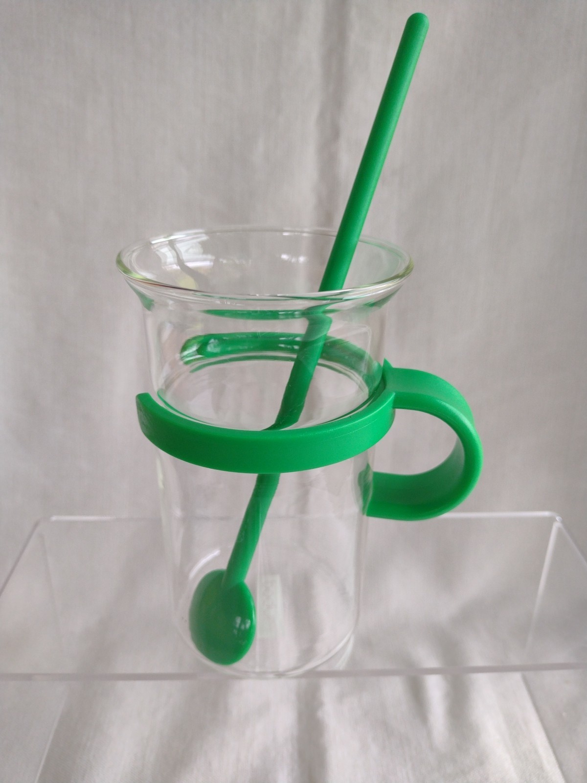 Lot of Vintage Bodum Black, Green, White Coffee / Tea Cups Mugs w/ 6 Spoons
