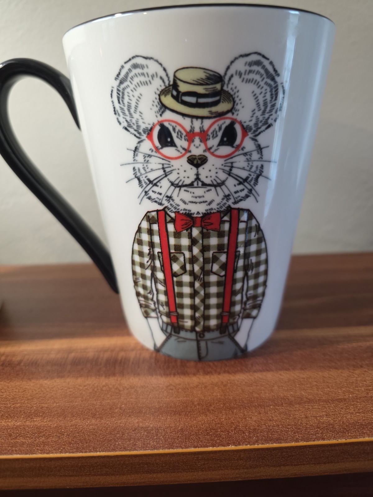 Set of 3 Signature Housewares Hipster Animals Cat,dog,Mouse Coffee Mugs 16 oz