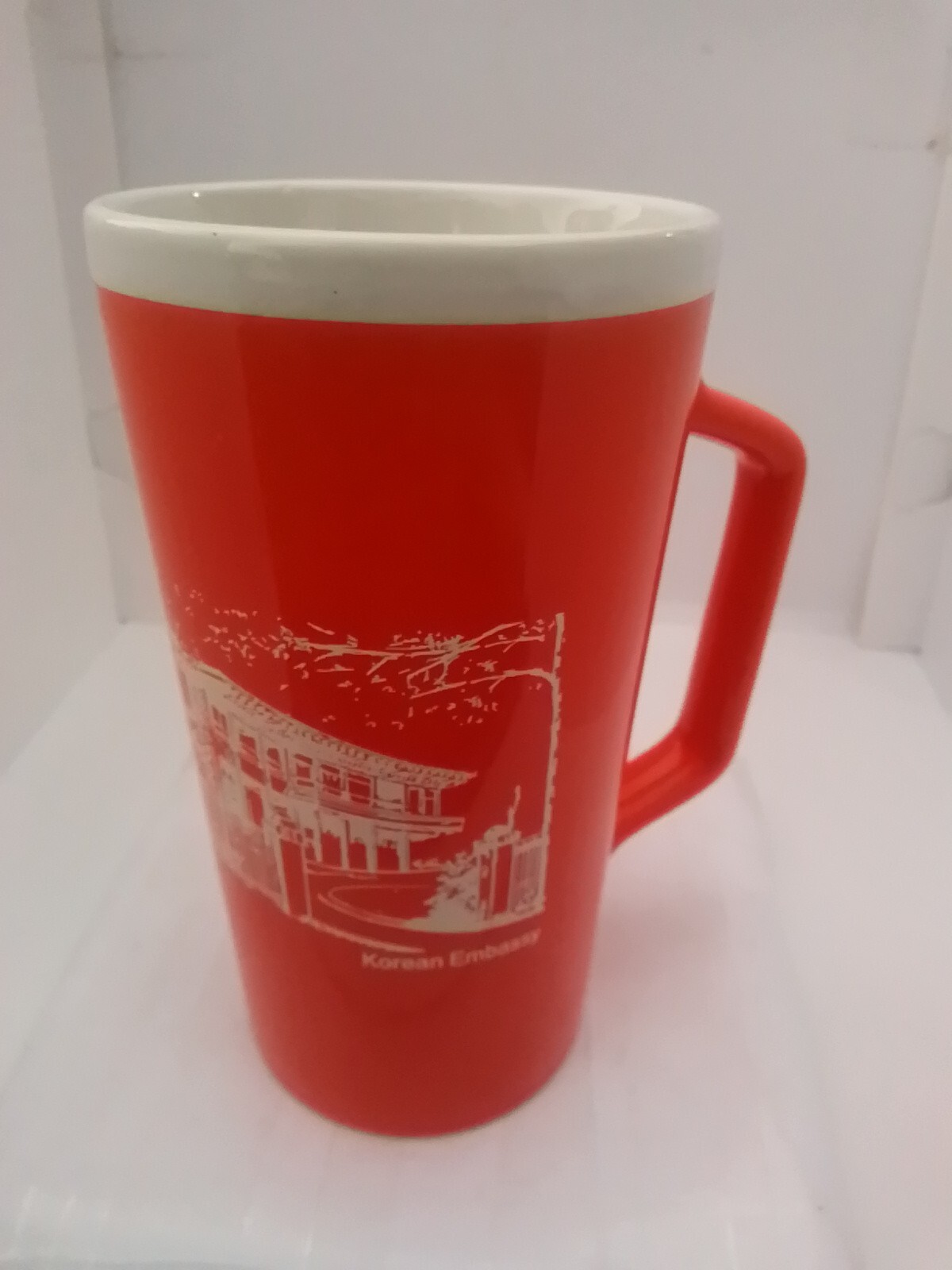 KOREAN EMBASSY COFFEE MUG. KOREAN EMBASSY MUG. KOREAN EMBASSY BUILDING Mug. B272