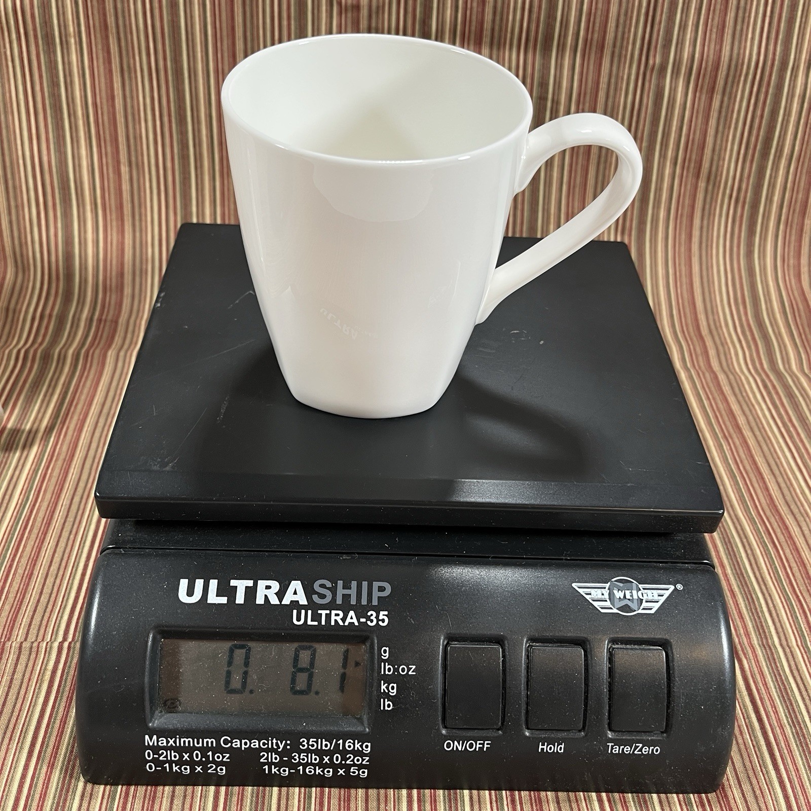 4 White Studio TU Quattro 12oz Coffee Mugs Bone China Tabletops Unlimited