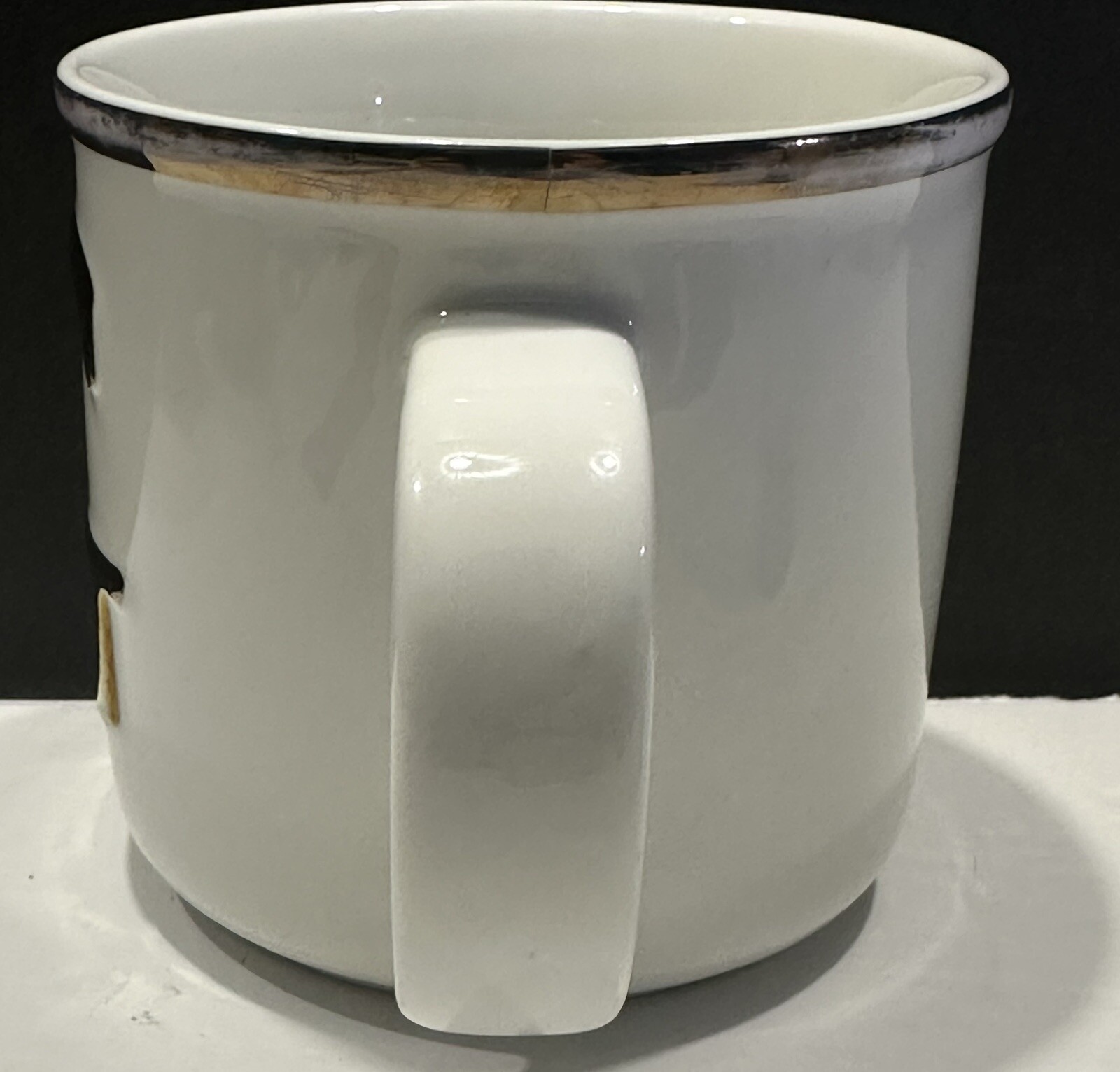 Things Remembered White Stoneware Coffee Mug Cup Monogram Gold Letter Initial G
