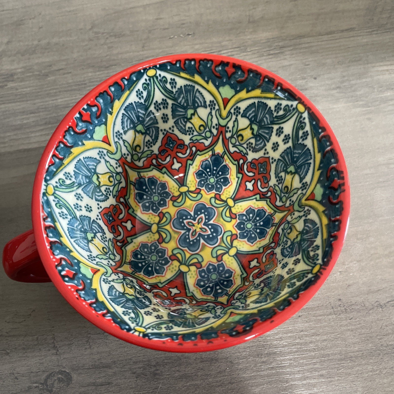 Bohemian Ceramic Mug Set – 15oz Large Capacity SOUPS CEREAL RICE COFFEE 3pc Set