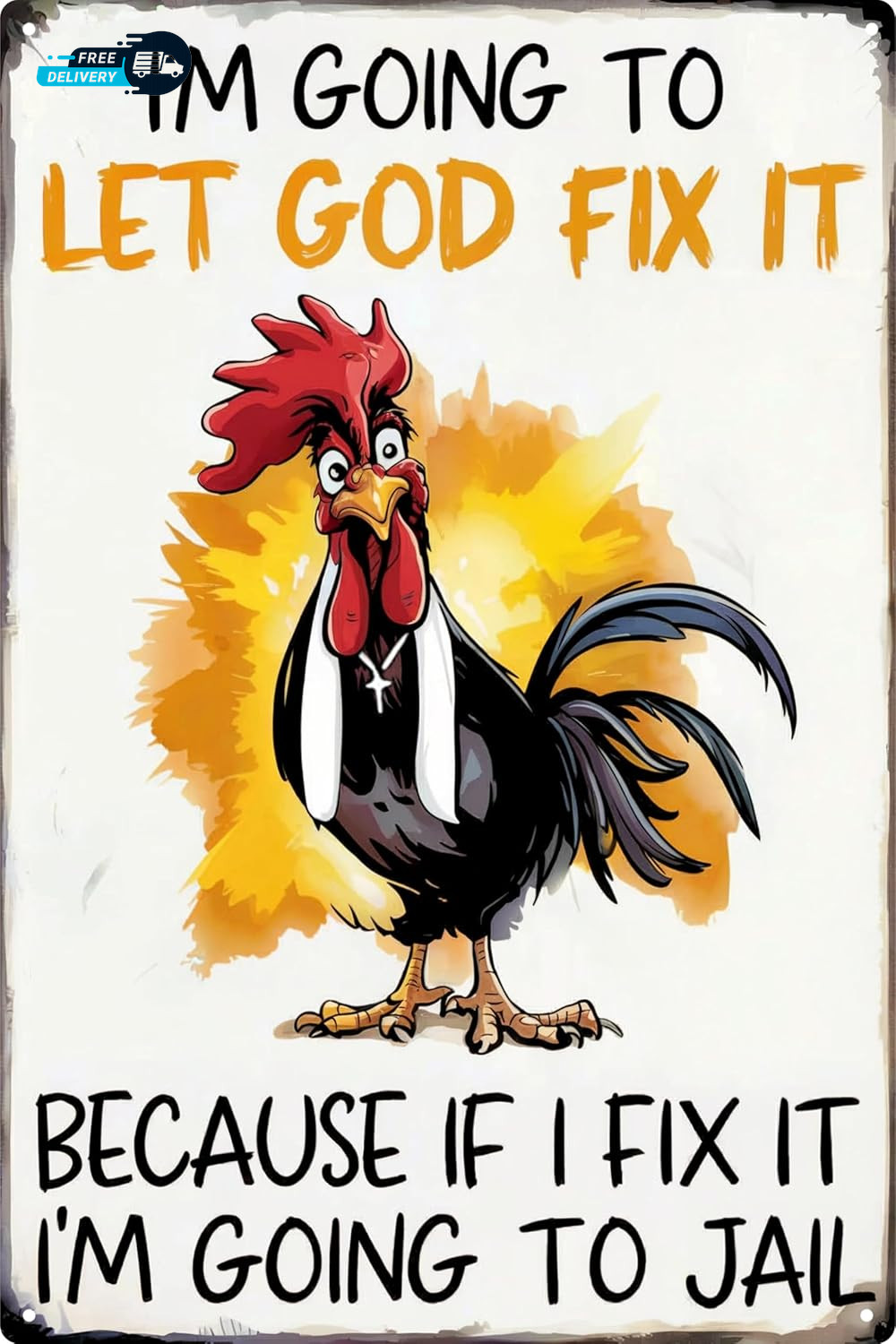 Funny Chicken Gifts Christian God Gifts Chicken I’M Going to Let God Fix