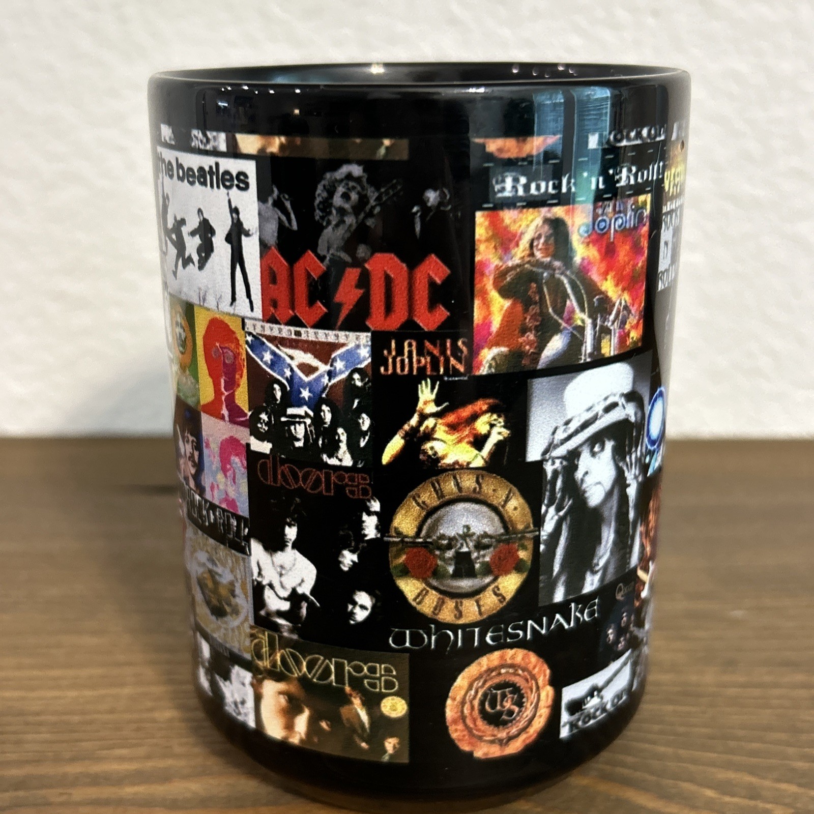 Classic Rock Bands Cover Art Coffee Mug Zeppelin Stones Ramones Doors AC/DC 14oz