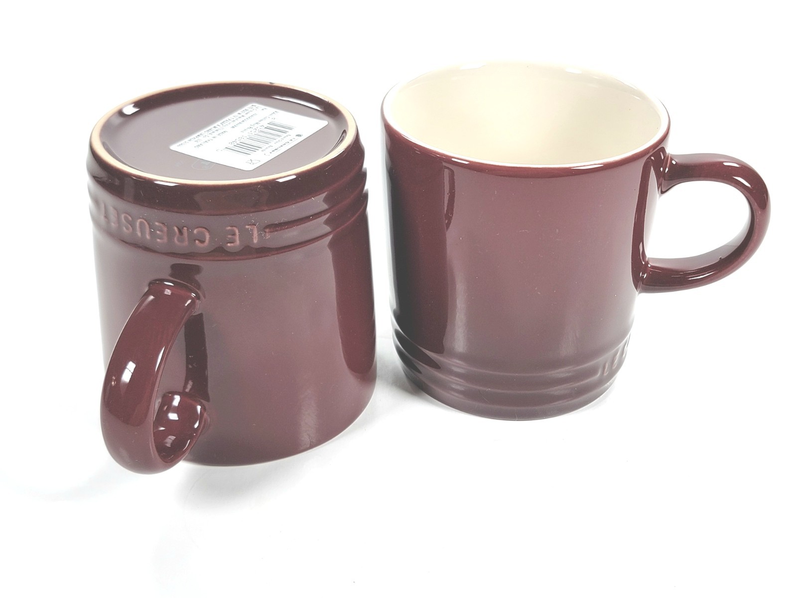 Le Creuset Stoneware London Coffee Mugs 12oz / 350ml color ~ RHONE ~ Set of 2
