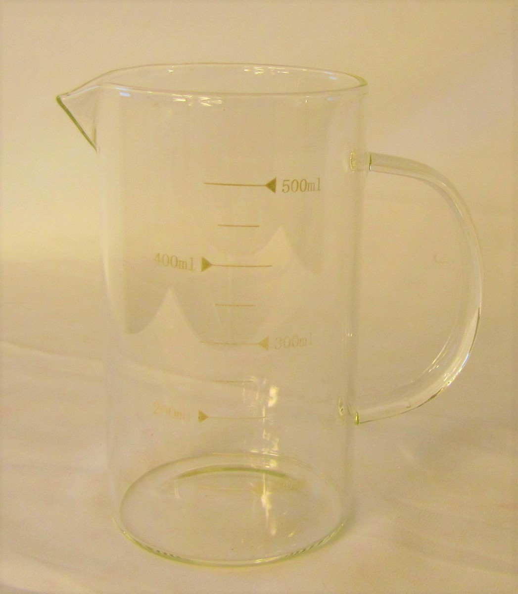Borosilicate glass beaker with handle tea coffee mug cup cover science geek gift