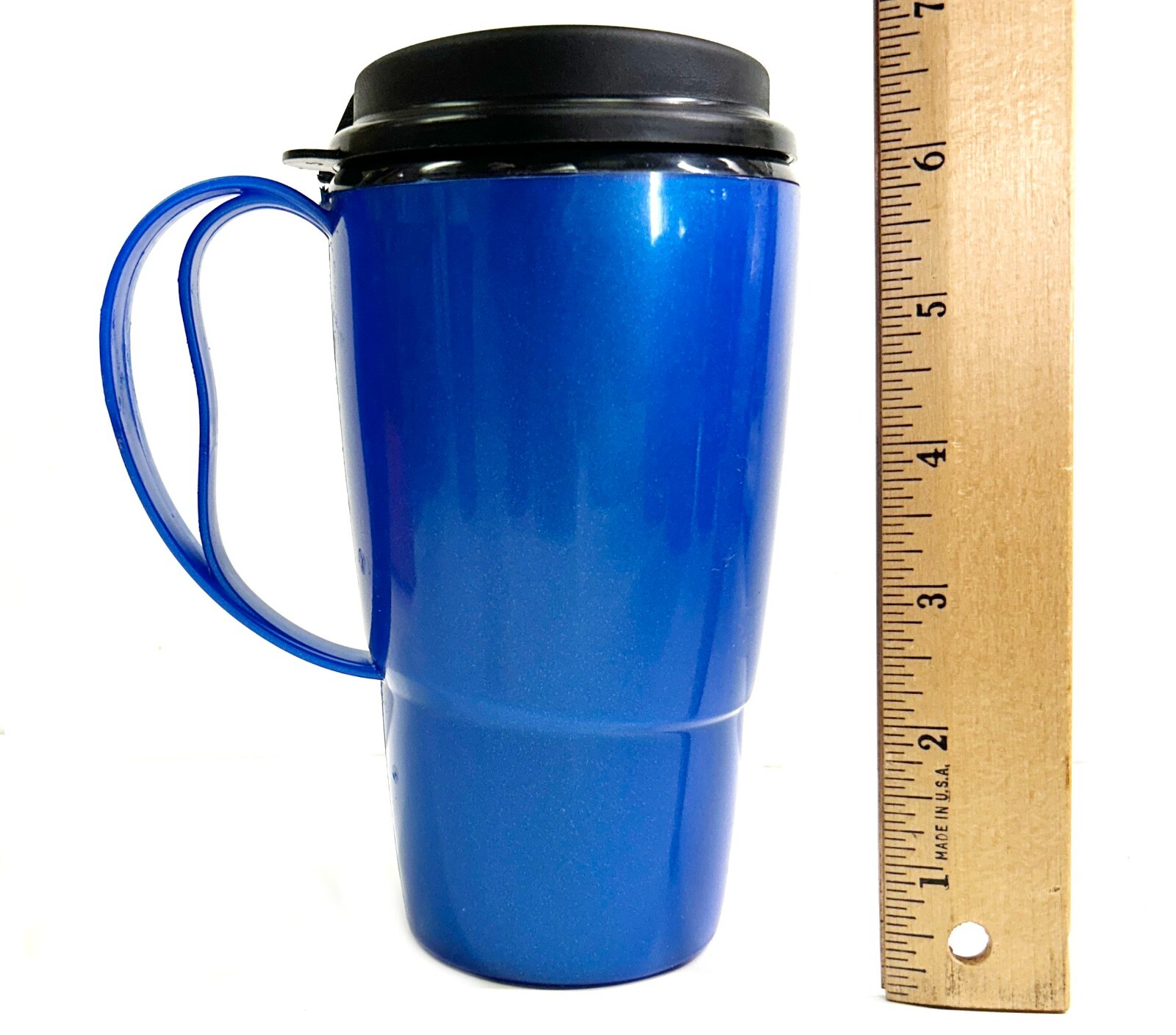 2 New Foam Insulated 16oz ThermoServ Travel Mugs Blue