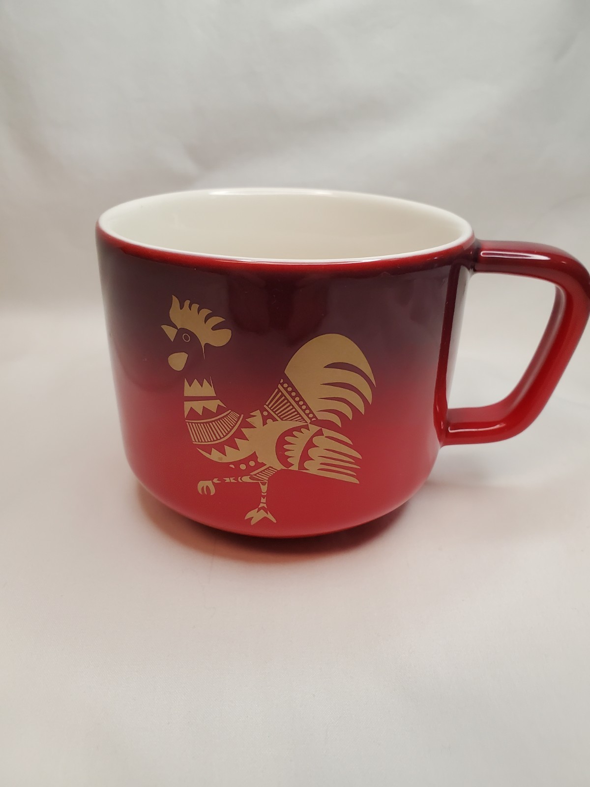 1 Starbucks Ombre Rooster Zodiac Ceramic Mug Chinese New Year Coffee Cup 12 Oz