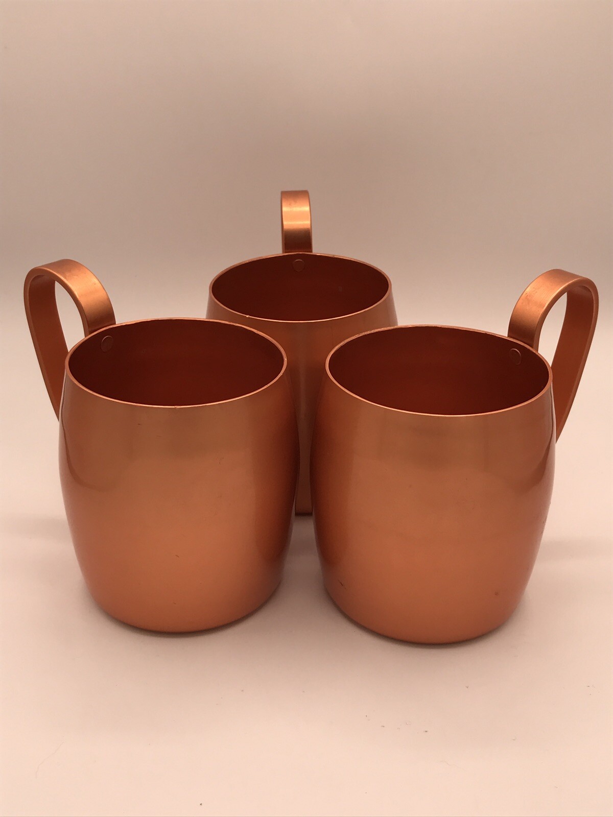 VTG Copper Moscow Mule Barrel Mugs With Handle Set Of 3 West Bend?