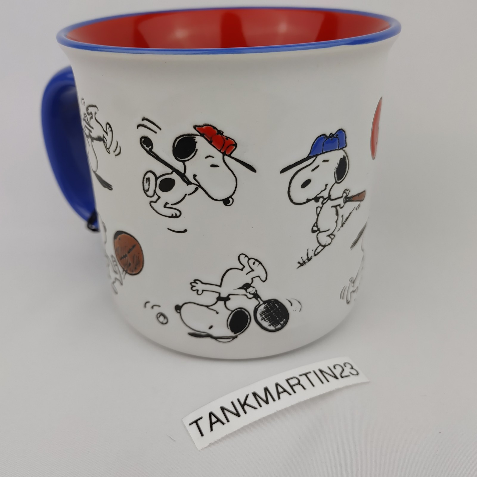 Peanuts 75th Anniversary Snoopy 21oz Coffee Mug Cup Sports Football Baseball