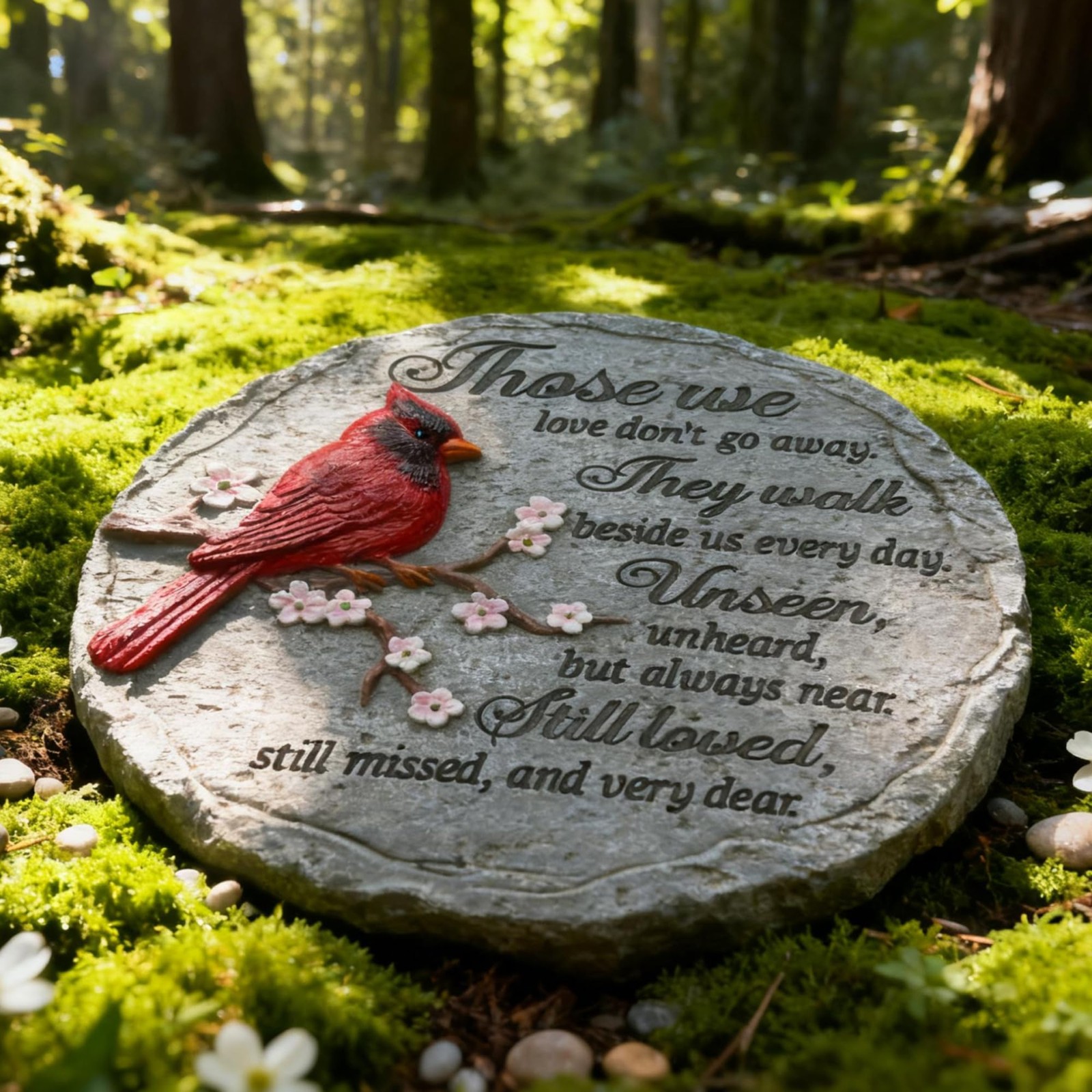 Memorial Garden Stones Red Cardinal Sympathy Gifts for Loss of Loved One – Fa…