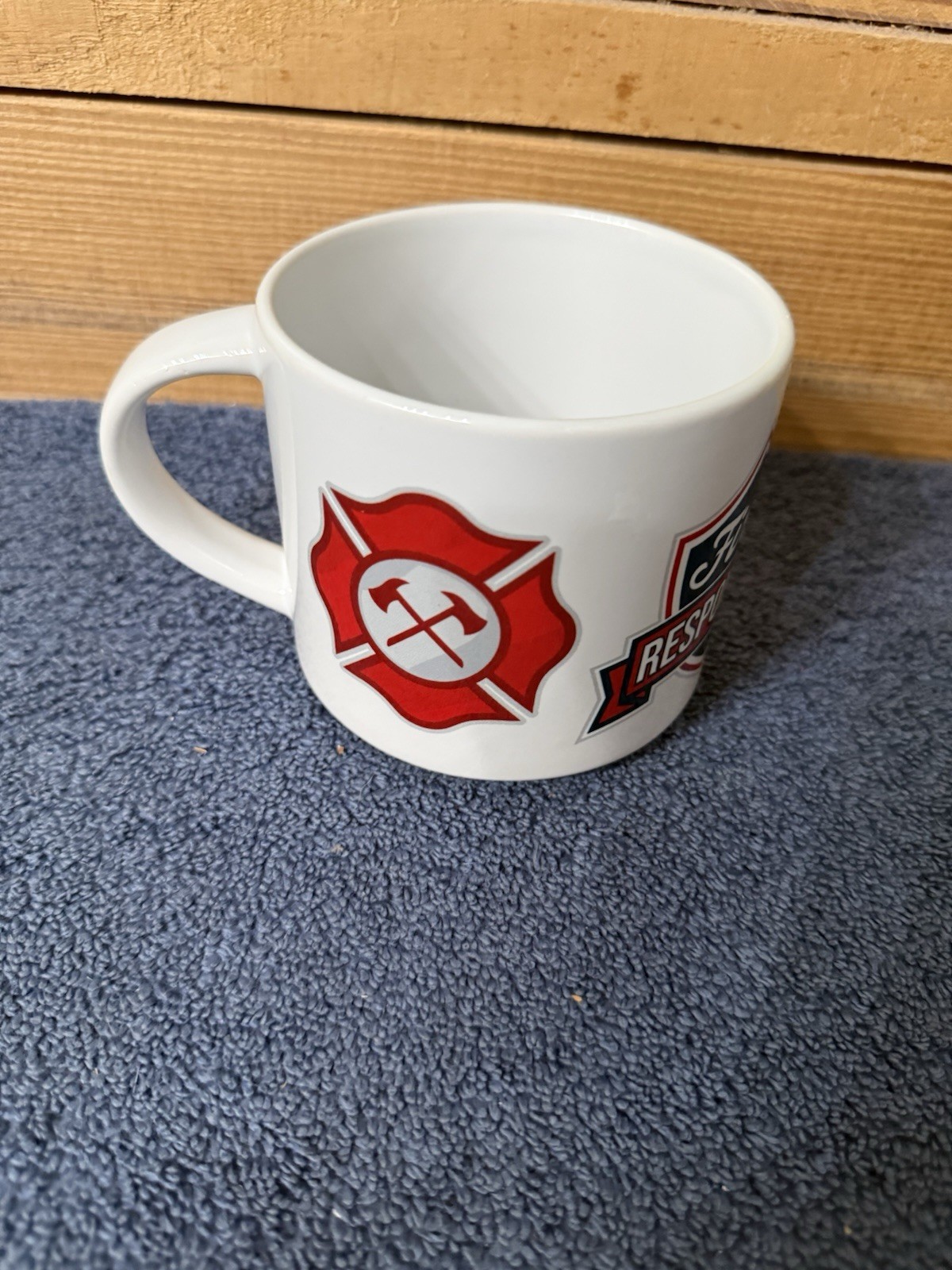 EMT,Firefighter, &Police Coffee Mug. Firefighter Maltese Symbol.