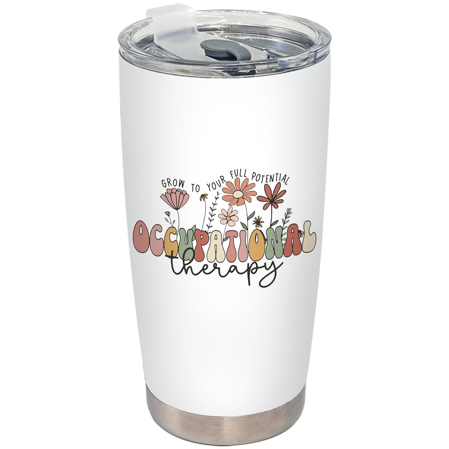Occupational Therapy Gifts Stainless Steel Tumbler with Lid and Straw 20oz, O…